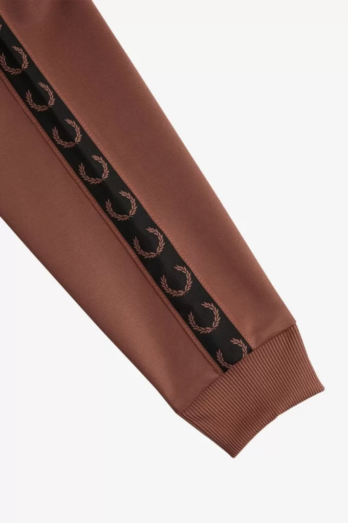 Contrast Tape Herren-Trainingsjacken Whiskey Braun Schwarz