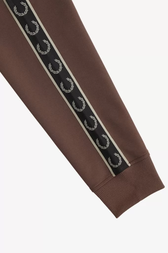 Contrast Tape Herren-Trainingsjacken, dunkelrot, warmes Grau