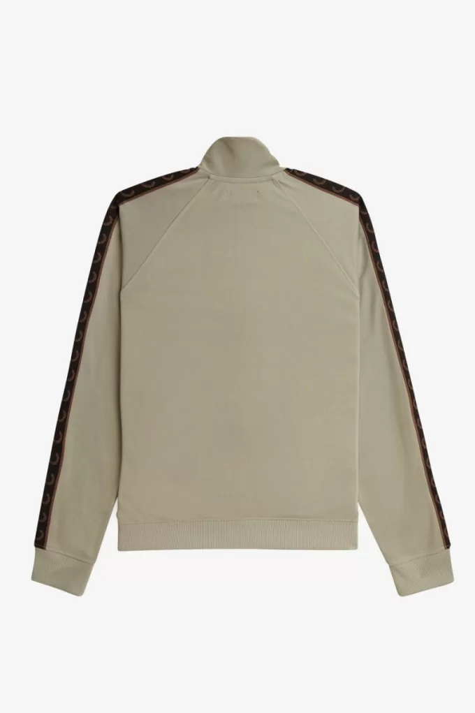 Contrast Tape Herren-Trainingsjacken, warmes Grau und Dunkelrot