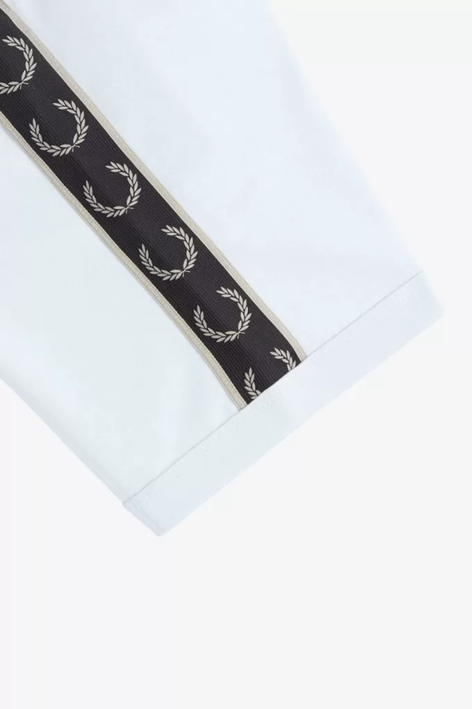 Contrast Tape Ringer Herren T-Shirt Light Aqua Warm Grey Contrast Tape Ringer Herren T-Shirt Light Aqua Warm Grey