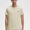 Contrast Tape Ringer Herren T-Shirt Light Mint Black