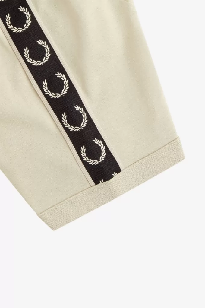 Contrast Tape Ringer Herren T-Shirt Light Mint Black