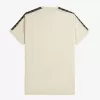 Contrast Tape Ringer Herren T-Shirt Oatmeal Warm Grey