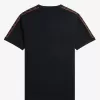 Contrast Tape Ringer Herren T-Shirt Schwarz Whisky Braun Contrast Tape Ringer Herren T-Shirt Schwarz Whisky Braun