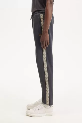 Contrast Tape Track Herrenhose Ankergrau Schwarz