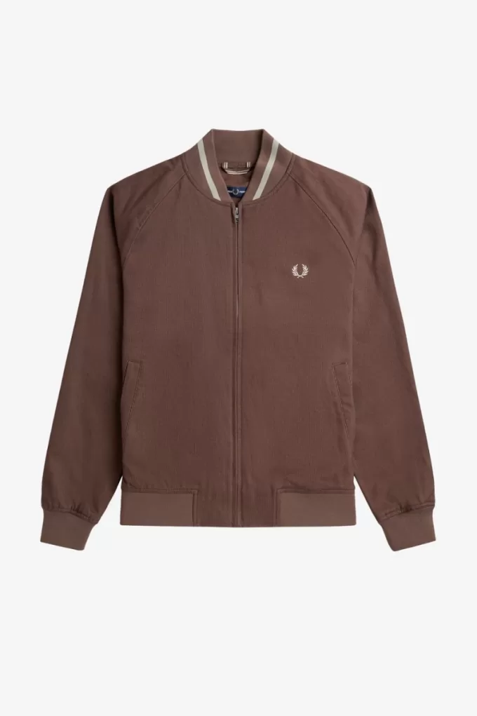 Corduroy Tennis Bomber Herrenjacken Dunkelrot