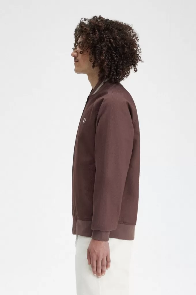 Corduroy Tennis Bomber Herrenjacken Dunkelrot