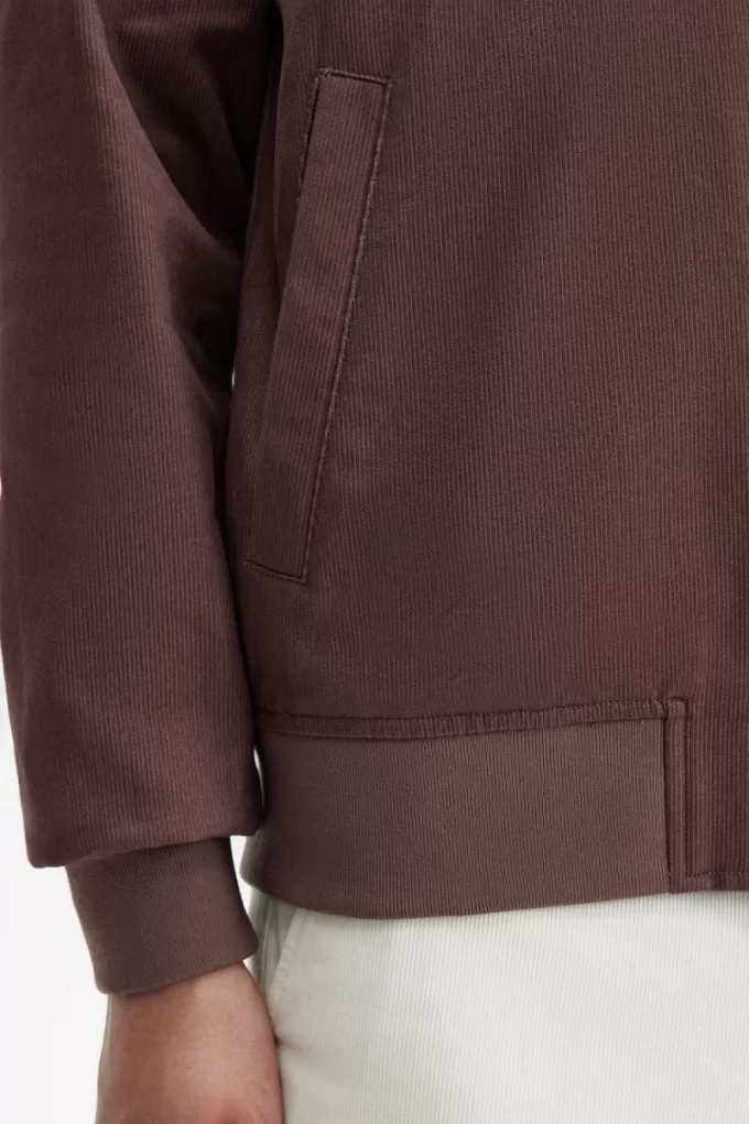 Corduroy Tennis Bomber Herrenjacken Dunkelrot