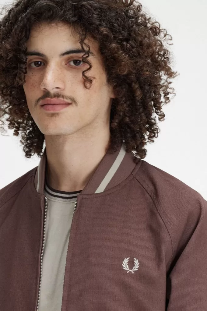 Corduroy Tennis Bomber Herrenjacken Dunkelrot