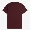 Crew Neck Herren T-Shirt Oxblood Beige