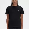 Crew Neck Herren T-Shirt Schwarz