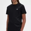 Crew Neck Herren T-Shirt Schwarz