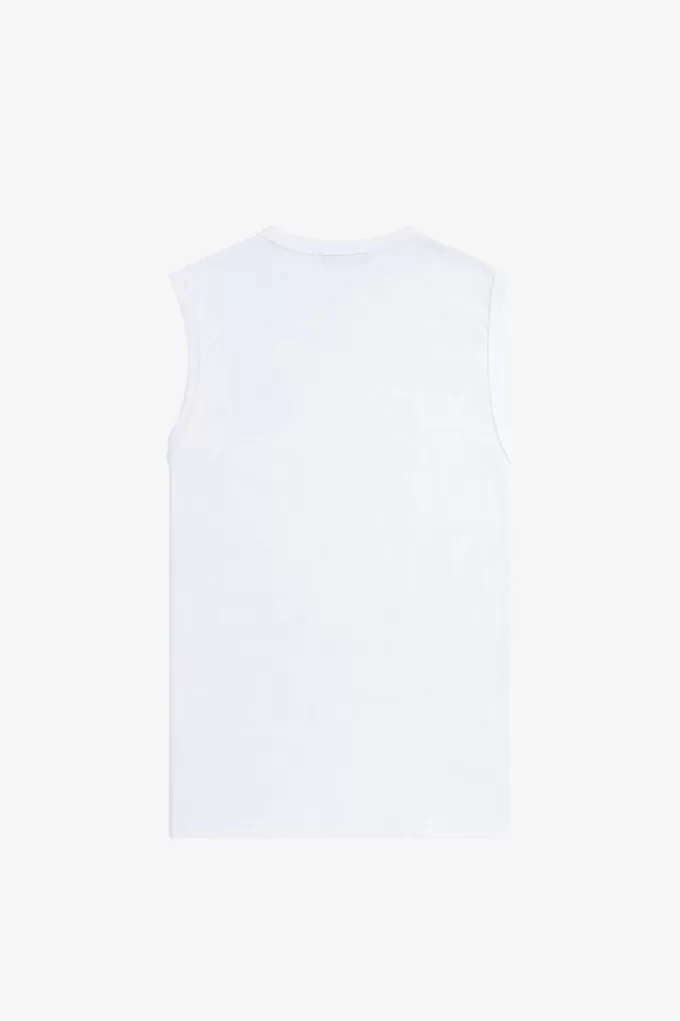 Crew Neck Vest Herren T-Shirt Weiß