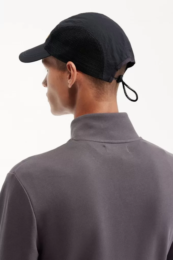 Crinkle Nylon Mesh Herrenkappen Ankergrau