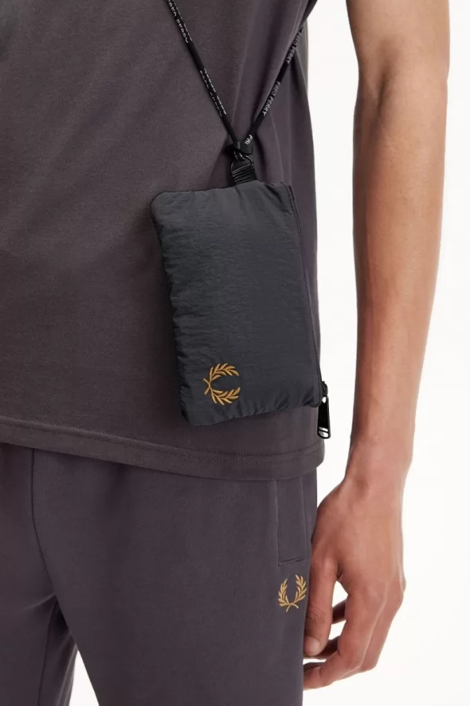 Crinkleed Nylon Lanyard Herrentaschen Ankergrau Crinkleed Nylon Lanyard Herrentaschen Ankergrau