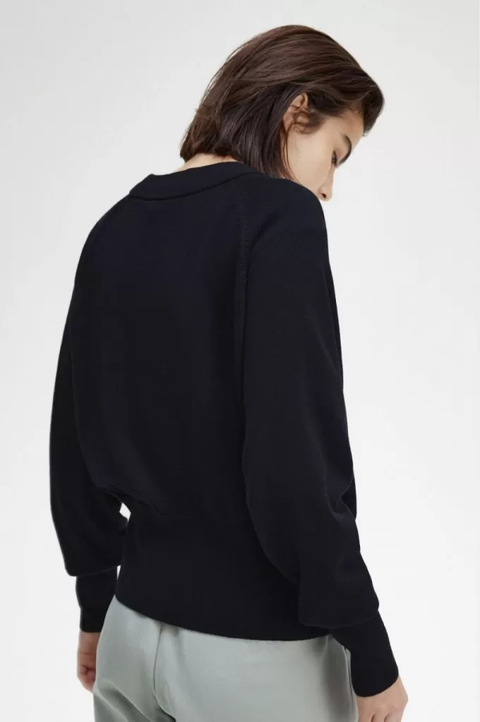 Damen-Cardigan mit V-Ausschnitt, Marineblau