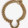 Doppelkette Lorbeerkranz-Armband Damenschmuck Gold