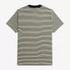 Fine Stripe Heavyweight Herren T-Shirt Oatmeal Black