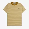 Fine Stripe Heavyweight Herren T-Shirt Oatmeal Dark Coffee Fine Stripe Heavyweight Herren T-Shirt Oatmeal Dark Coffee