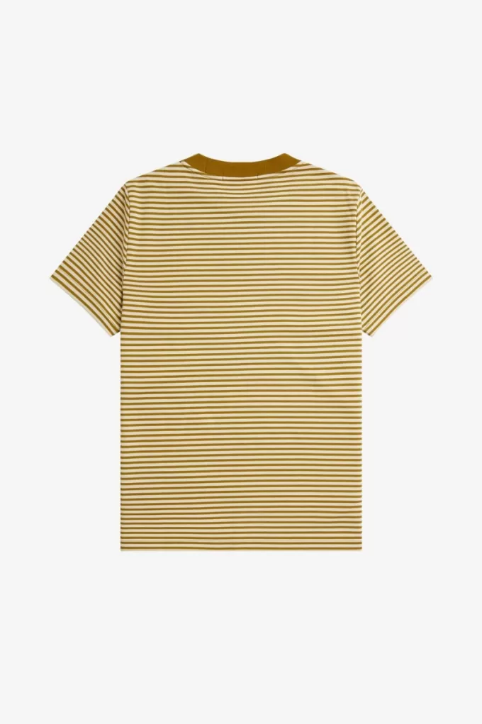 Fine Stripe Heavyweight Herren T-Shirt Oatmeal Dark Coffee Fine Stripe Heavyweight Herren T-Shirt Oatmeal Dark Coffee