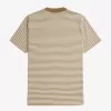 Fine Stripe Heavyweight Herren T-Shirt Schneeweiß Grün