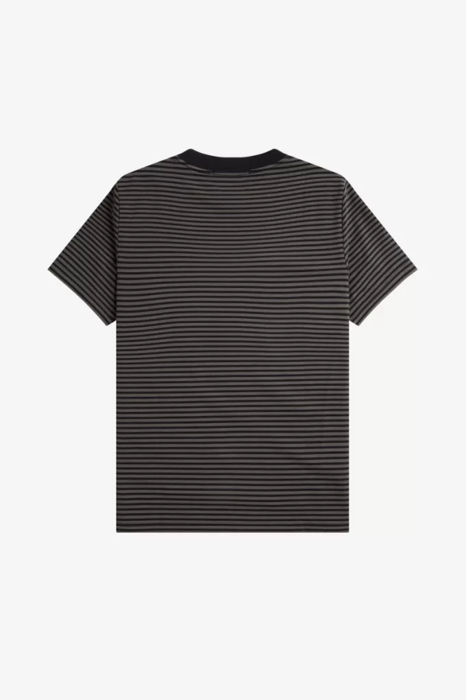 Fine Stripe Heavyweight Herren T-Shirt Schwarz Feldgrün Fine Stripe Heavyweight Herren T-Shirt Schwarz Feldgrün