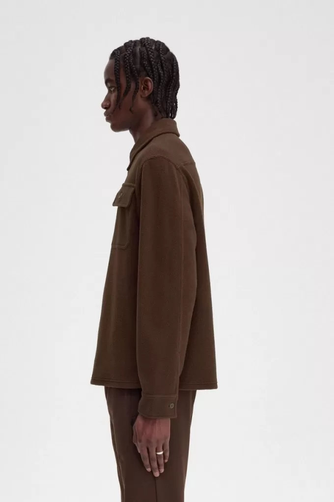 Fleece Herrenhemd Burnt Tobacco Fleece Herrenhemd Burnt Tobacco