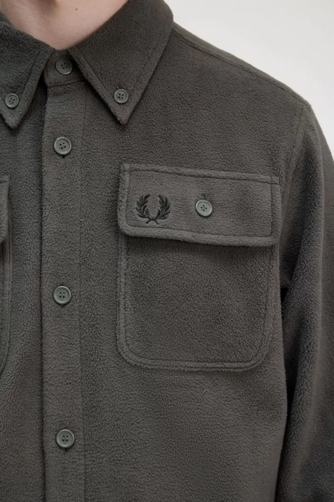 Fleece Herrenhemd Field Green Fleece Herrenhemd Field Green