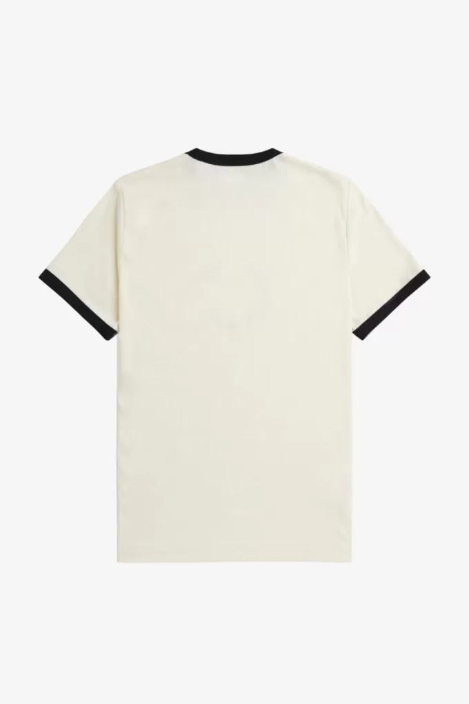 Flocked Laurel Wreath Damen T-Shirt Beige