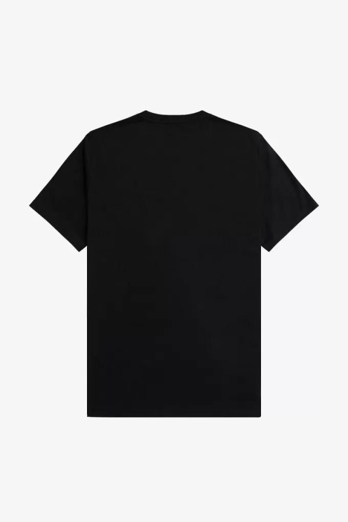 Flocked Laurel Wreath Herren T-Shirt Schwarz Warm Grau