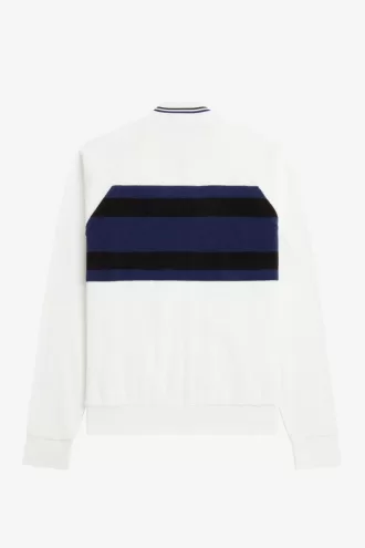 Frottee-Bomberjacke Herren-Trainingsjacken Schneeweiß