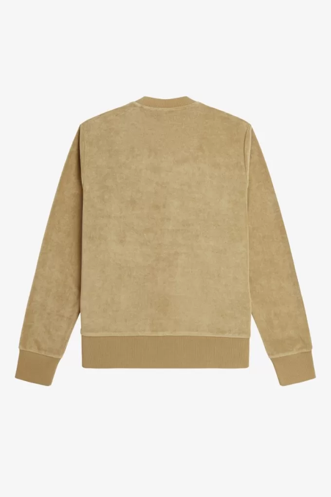 Frottee-Sweatshirt mit Rundhalsausschnitt für Herren, Grün