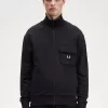 Funnel Neck Herren-Trainingsjacken Schwarz