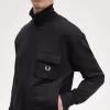 Funnel Neck Herren-Trainingsjacken Schwarz