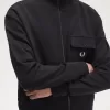Funnel Neck Herren-Trainingsjacken Schwarz