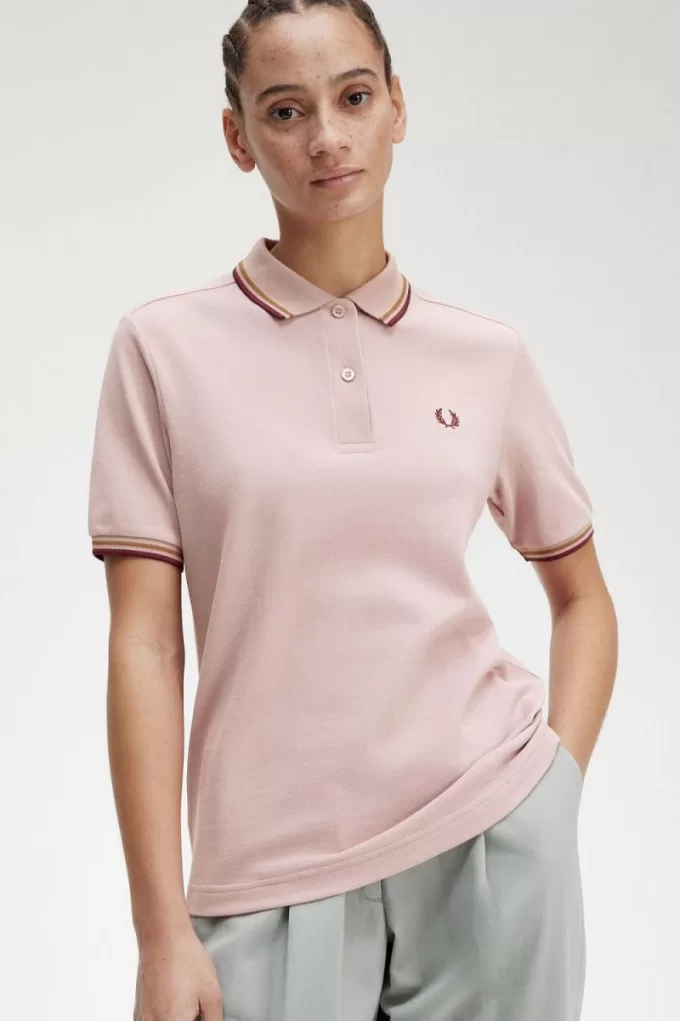 G3600 Damenhemd Dusty Rose Pink Brown Oxblood