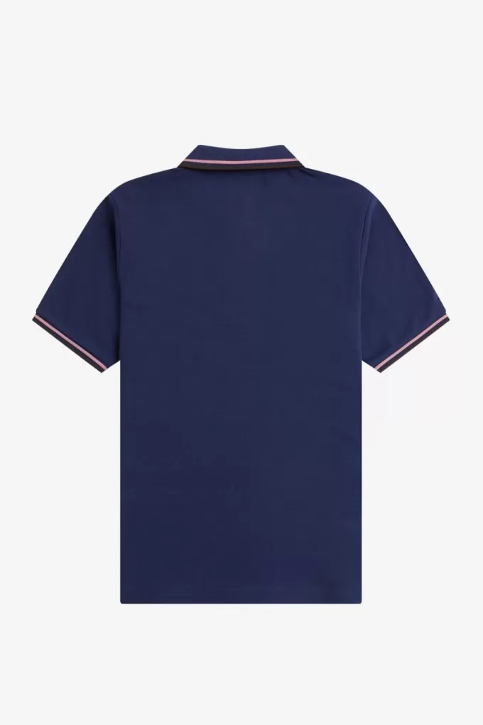 G3600 Damenhemd French Navy Dusty Rose Pink Dark Red