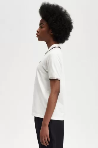 G3600 Damenhemd Snow White Dark Pink Burnt Tobacco