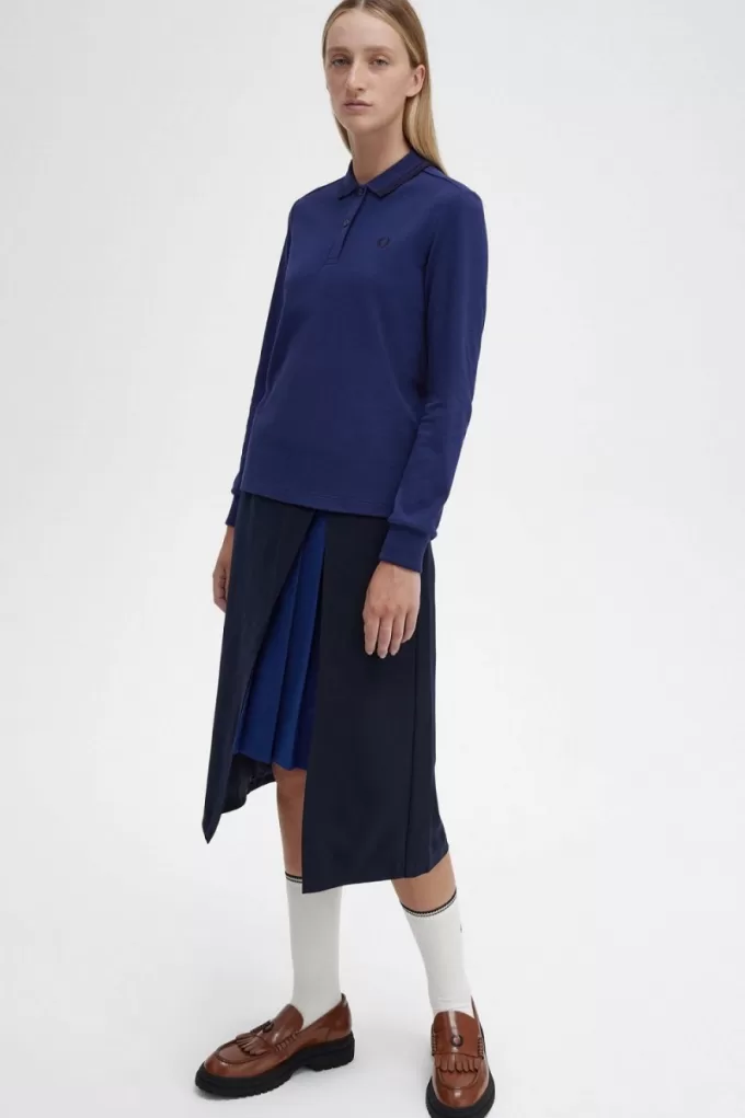 G3636 Damenhemd French Navy Schwarz