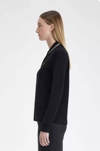 G3636 Damenhemd Schwarz Warm Grau