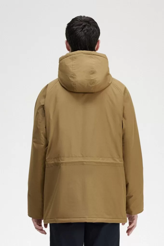 Gepolsterte Herrenjacken mit durchgehendem Reißverschluss von Fred Perry, Braun