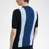 Gestreiftes Feinstrick-T-Shirt für Herren von Fred Perry, Marineblau, Türkis und Kobaltblau Gestreiftes Feinstrick-T-Shirt für Herren von Fred Perry, Marineblau, Türkis und Kobaltblau