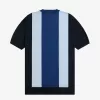 Gestreiftes Feinstrick-T-Shirt für Herren von Fred Perry, Marineblau, Türkis und Kobaltblau Gestreiftes Feinstrick-T-Shirt für Herren von Fred Perry, Marineblau, Türkis und Kobaltblau