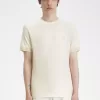 Gestreiftes Manschetten-T-Shirt für Herren Beige