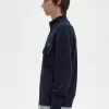 Gestrickte Herren-Trainingsjacken von Fred Perry, Marineblau