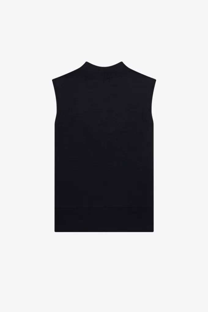 Gestrickte Tanktops für Herren von mit gekipptem V-Ausschnitt, Marineblau