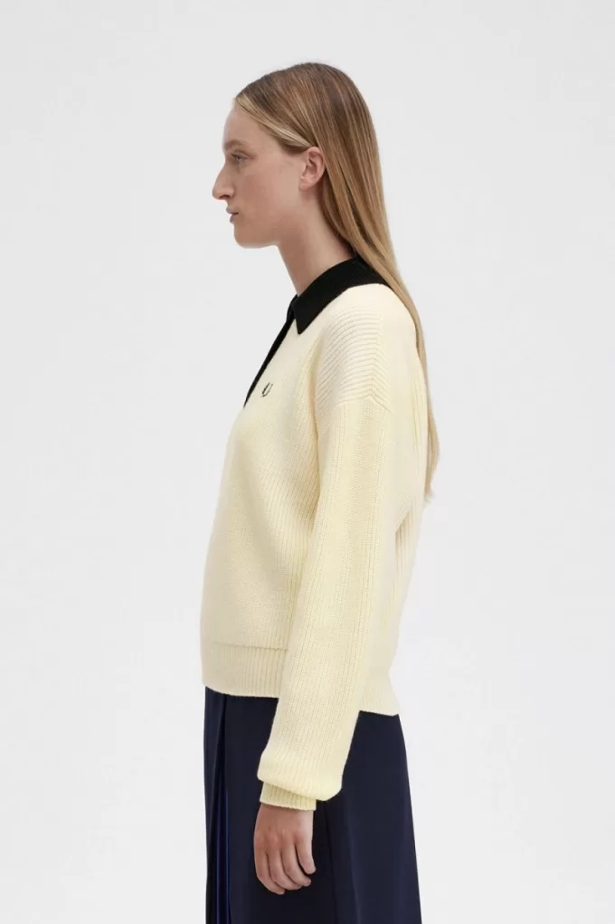 Gestricktes Damenhemd Beige