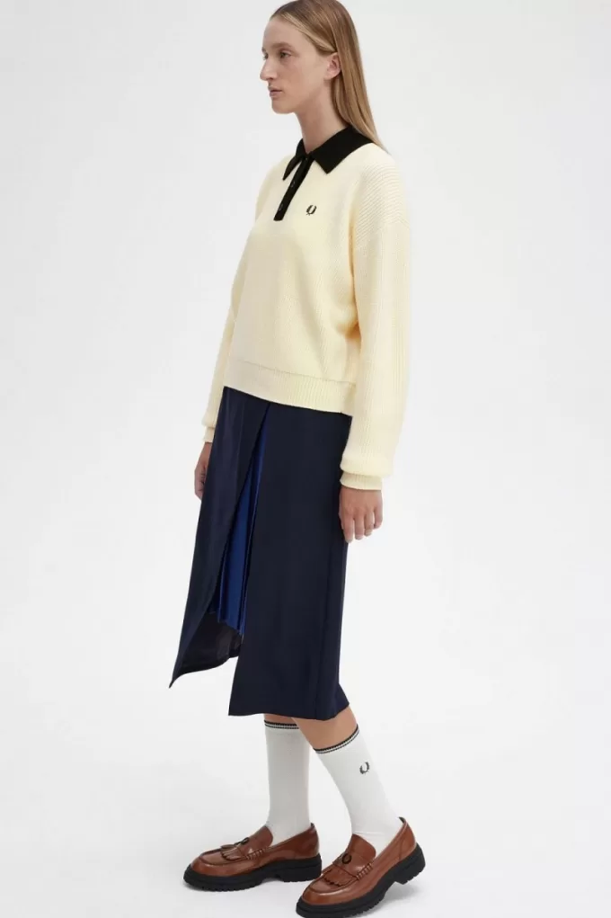 Gestricktes Damenhemd Beige