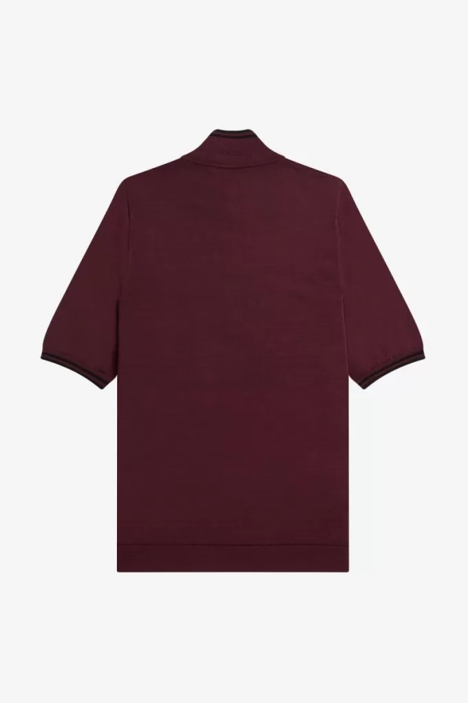 Gestricktes Damenhemd Oxblood Gestricktes Damenhemd Oxblood