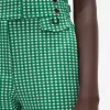 Gingham Damenhose Grün